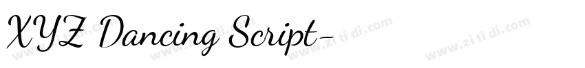 XYZ Dancing Script字体转换 XYZ Dancing Script字体转换